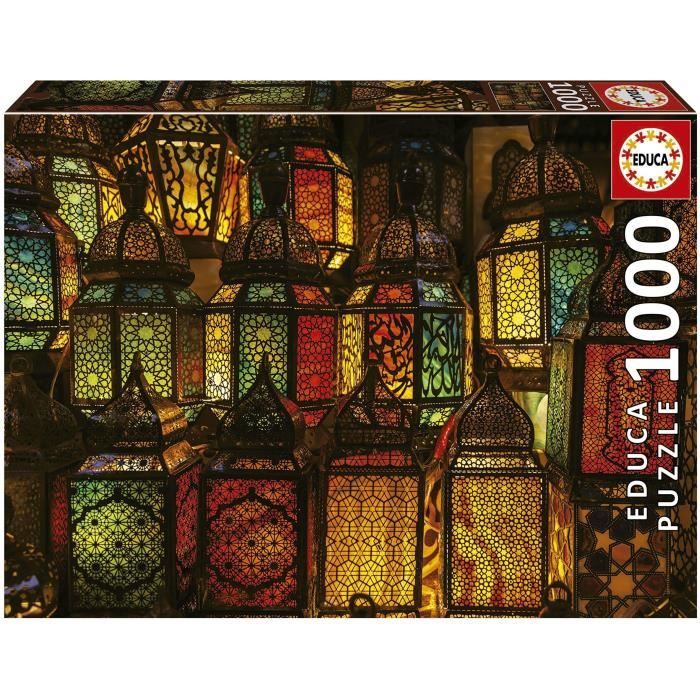 Puzzle 1000 pieces COLLAGE DE LANTERNES - Educa - Nature morte et objets - 68x48cm