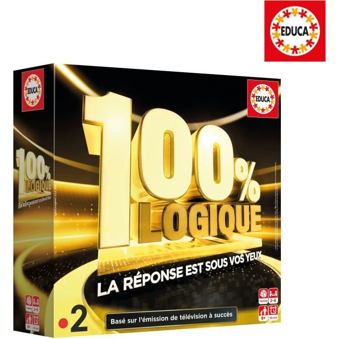 100% Logique La Réponse est sous vos yeux, Jeu de société, Adapté de l'émission TV, des 8 ans, Educa