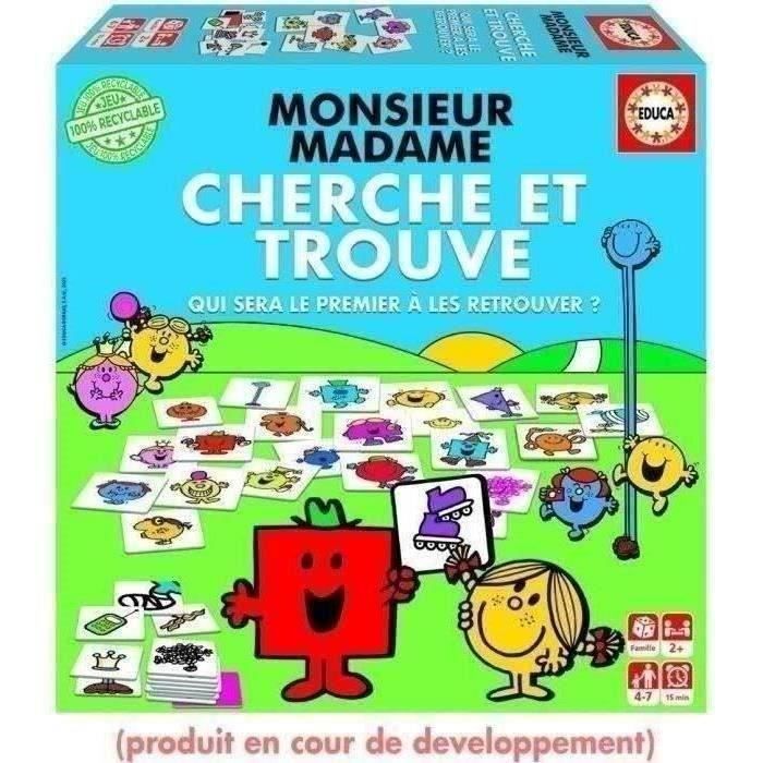 Jeu d'apprentissage - EDUCA - Monsieur Madame - Cherche Et Trouve