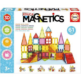Jeu éducatif - EDUCA Magnetics - Construction 3D magnétique avec 61 pieces pour enfants des 3 ans