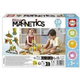 Magnetics Ecoferme - Jeu de construction - EDUCA - 28 pieces magnétiques, 2 animaux, 8 cartes - Des 3 ans