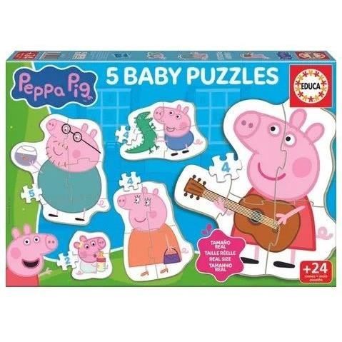 Baby puzzles - EDUCA - Peppa Pig - 4 Pieces