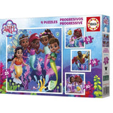 Puzzles progréssifs - EDUCA - Ariel - 12+16+20+25 pieces