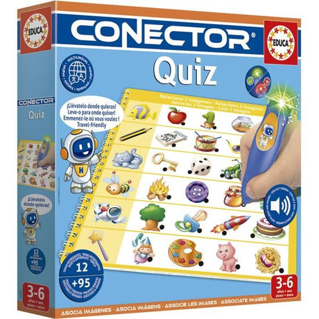 Conector Quiz - Jeu éducatif - EDUCA - 90 questions, 12 themes, format livre -Des 3 ans