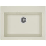 STRADOUR Evier cuisine a encastrer 1 bac sans égouttoir Hexo - Résine - 66 x 50 cm - Blanc