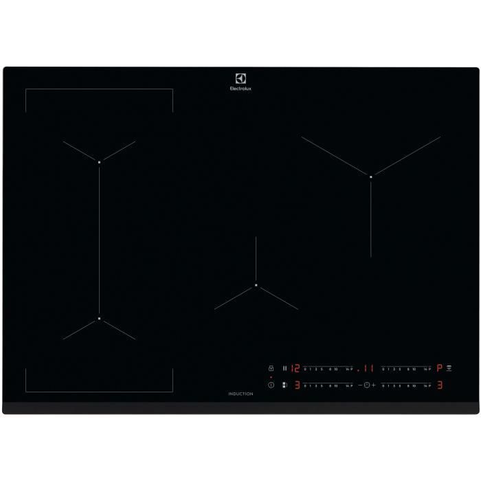 Plaque a induction - ELECTROLUX - 4 foyers - 71 x 52 cm - EIV734 - Noir