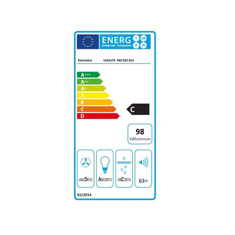 Groupe filtrant - ELECTROLUX - LFG517X - 70 cm - Eclairage LED - Débit 705 m3/h