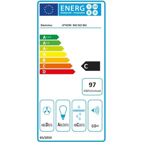Hotte décorative - ELECTROLUX - LFT429X - Inox - 3 vitesses - 89,8 cm