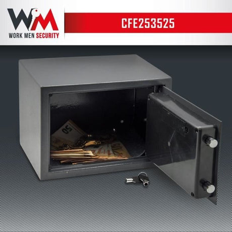 Coffre fort électronique - Work Men Security - CFE253525 - Dimensions extérieur 25 x 35 x 25 cm