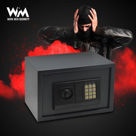 Coffre fort électronique - Work Men Security - CFE253525 - Dimensions extérieur 25 x 35 x 25 cm