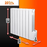 Radiateur électrique a inertie fluide - 1200W - WARM TECH - 230V - Jusqu'a 50m3 - Blanc