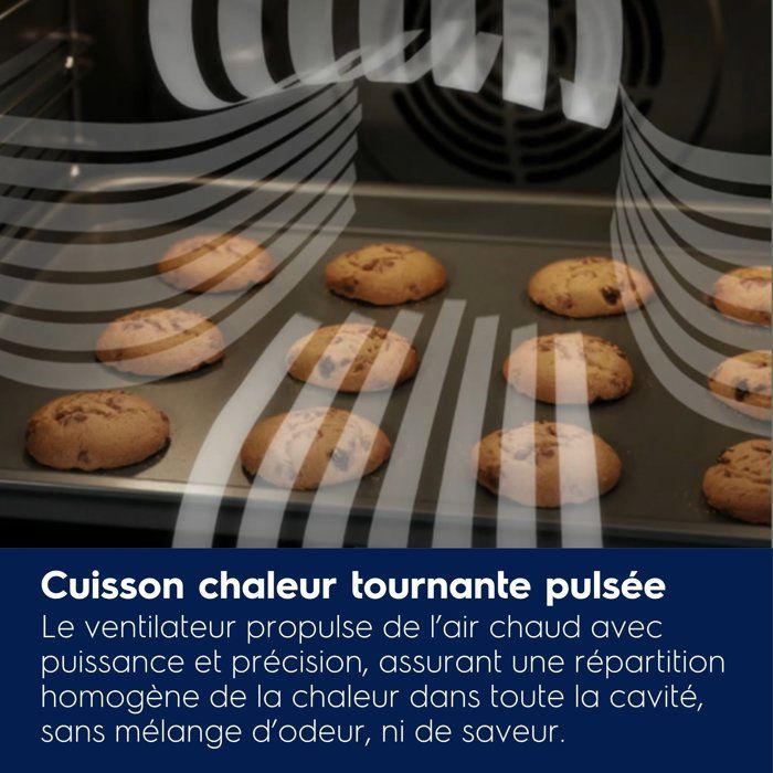 Four encastrable - Pyrolyse - Chaleur tournante pulsée - ELECTROLUX EOF6P46Z - Porte froide - 45 recettes pré-programmées