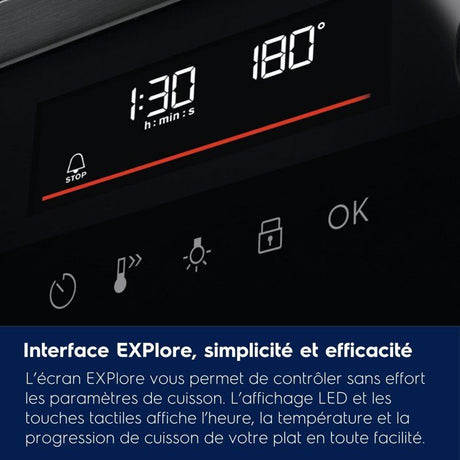 Four encastrable - Pyrolyse - Chaleur tournante pulsée - ELECTROLUX EOF6P46Z - Porte froide - 45 recettes pré-programmées