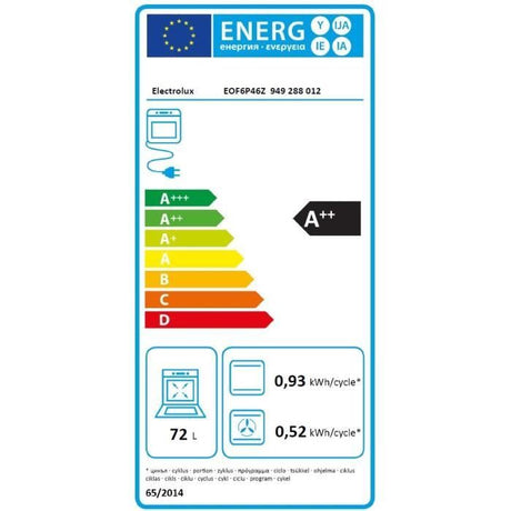 Four encastrable - Pyrolyse - Chaleur tournante pulsée - ELECTROLUX EOF6P46Z - Porte froide - 45 recettes pré-programmées