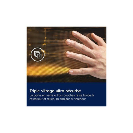 Four Pyrolyse - Chaleur tournante pulsée - ELECTROLUX EOF8P08X - 99 recettes automatiques - Interface tactile - Porte froide