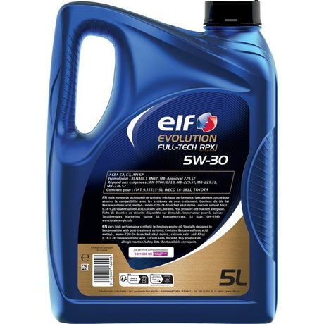 Huile moteur - ELF - Evolution Full-Tech RPX 5W-30 - 5L