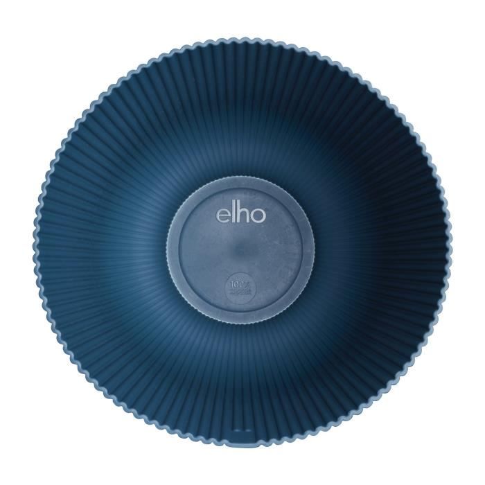 ELHO Pot de fleurs Vibes Fold Coupe - Bleu - Ø 29.5 x H 45 cm - Intérieur - 100% recyclé