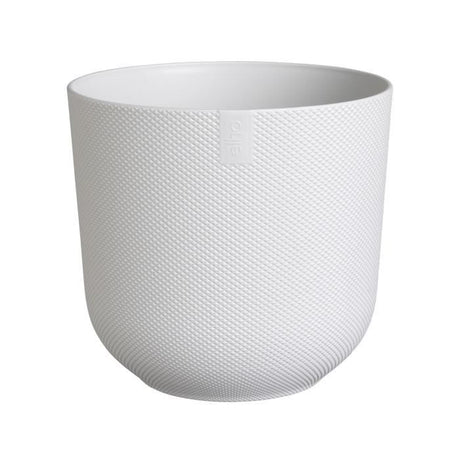 ELHO Pot de fleurs Jazz Rond - Blanc - Ř 26 x H 24 cm - Intérieur - 100% recyclé