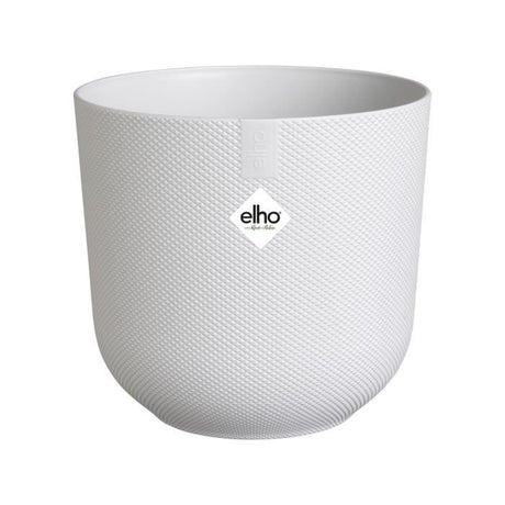 ELHO Pot de fleurs Jazz Rond - Blanc - Ř 26 x H 24 cm - Intérieur - 100% recyclé
