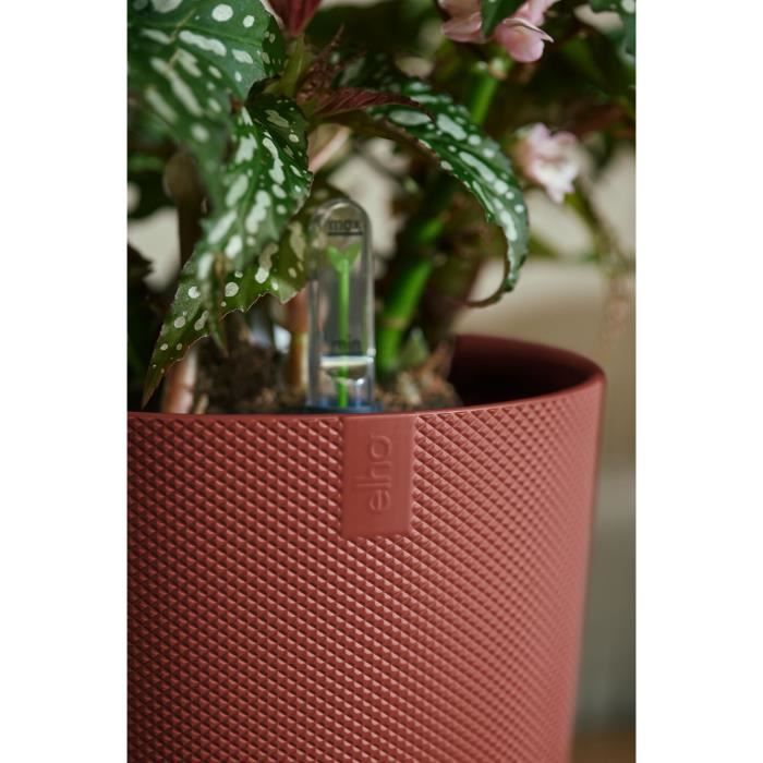 ELHO Pot de fleurs Jazz Rond - Rouge - Ø 26 x H 24 cm - Intérieur - 100% recyclé