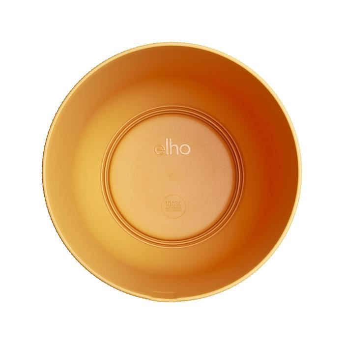 ELHO Pot de fleurs Jazz Rond - Jaune - Ø 34.5 x H 32 cm - Intérieur - 100% recyclé