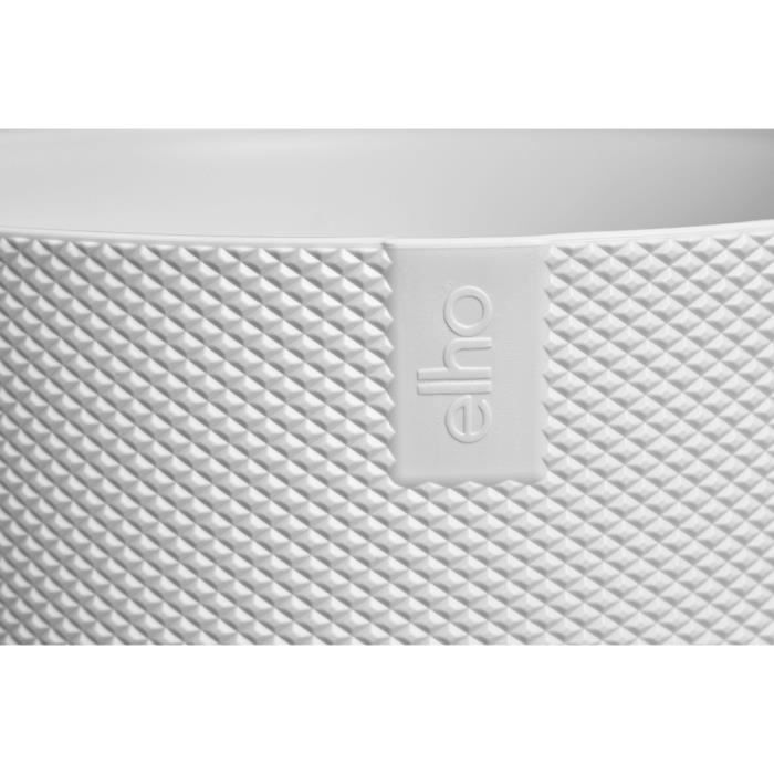 ELHO Pot de fleurs - Jazz Rond - Blanc - L 35 x B 34.5 x H 32 cm - Intérieur - 100% recyclé