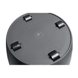 ELHO Pot de fleurs rond Brussels avec roues - Ø 39 x H 37 cm - Intérieur - 100% recyclé - Noir