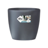 ELHO Pot de fleurs rond Brussels avec roues - Ø 39 x H 37 cm - Intérieur - 100% recyclé - Noir