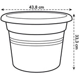 ELHO Pot de fleurs Green Basics cilinder - Ø 43,8 x H 33,8cm - Terre cuite doux