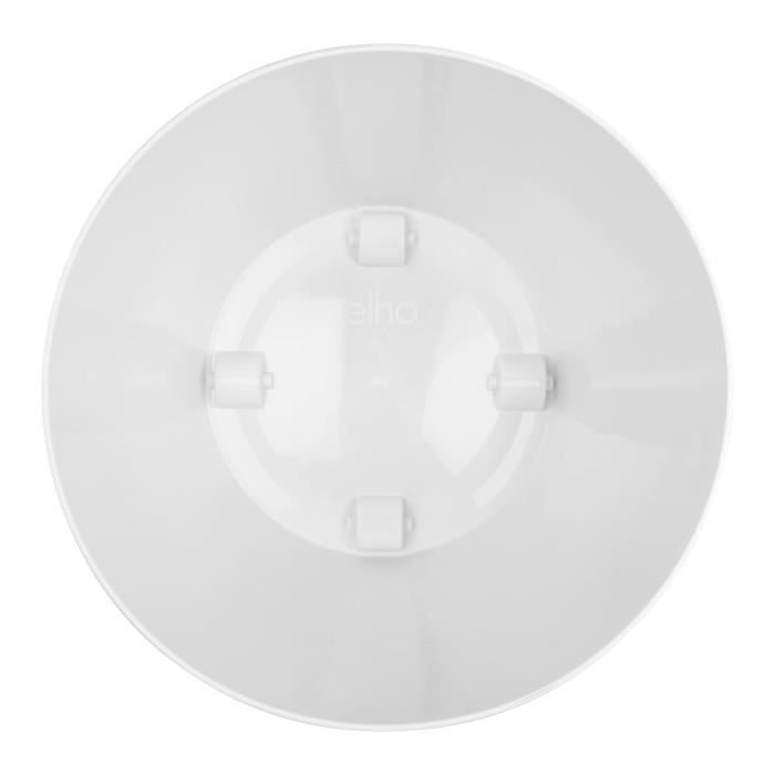 ELHO Pot de fleurs rond Brussels avec roues - Ø 47 x H 44 cm - Intérieur - 100% recyclé - Blanc