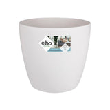 ELHO Pot de fleurs rond Brussels avec roues - Ø 47 x H 44 cm - Intérieur - 100% recyclé - Blanc