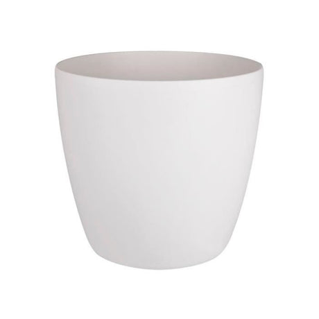 ELHO Pot de fleurs rond Brussels avec roues - Ř 47 x H 44 cm - Intérieur - 100% recyclé - Blanc