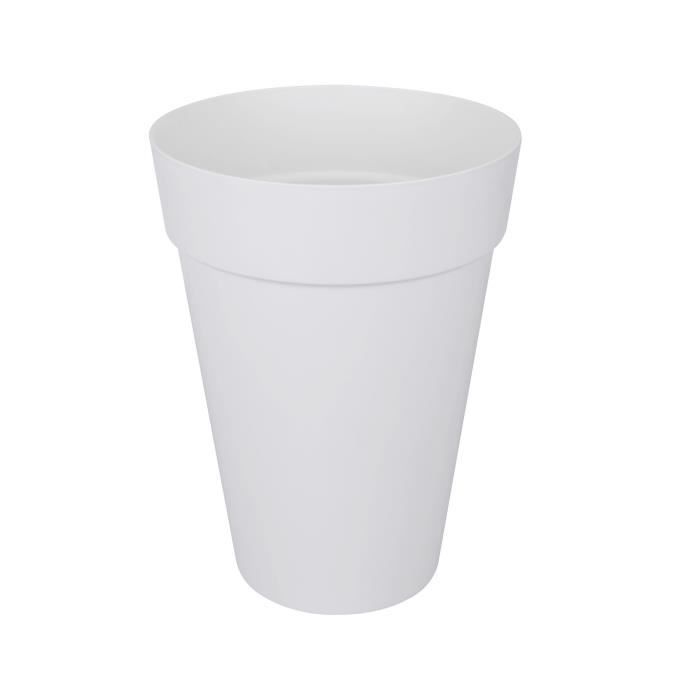 ELHO Pot de fleurs Rond Loft Urban - Ř 34 x 45,6 cm - 23 l - Blanc