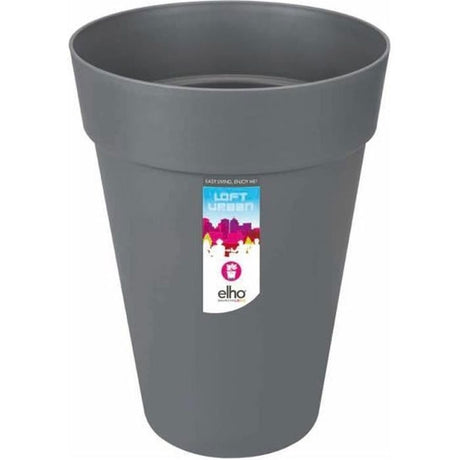ELHO Pot de fleurs Rond Loft Urban - Ř 34 x 45,6 cm - 23 l - Gris anthracite