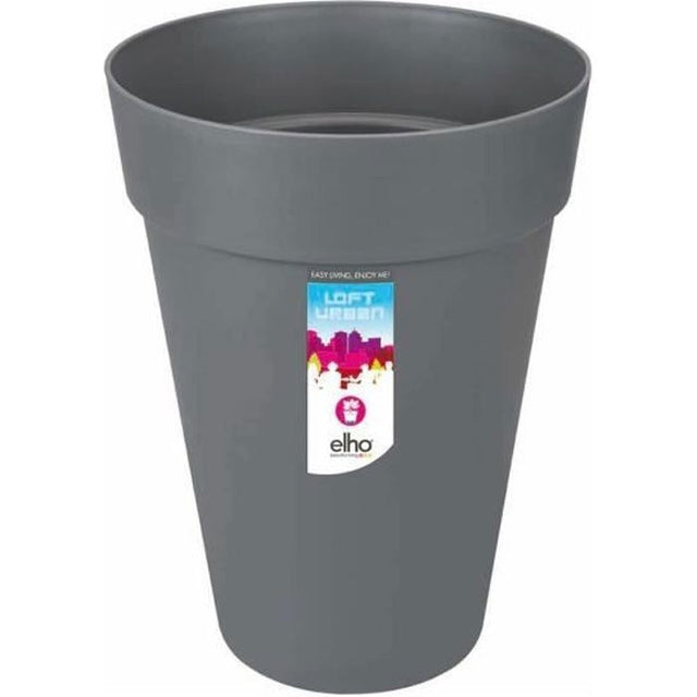 ELHO Pot de fleurs Rond Loft Urban - Ř 34 x 45,6 cm - 23 l - Gris anthracite