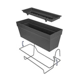 Elho Loft Urban Balconniere Allin1 50 - Noir - L 49 x B 27 x H 21 cm - BalconextÈrieur - 100% recyclÈ