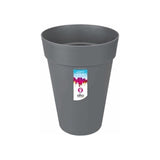 ELHO Loft Urban Pot de fleurs rond Haut 42 - Noir - ÿ 42 x H 56 cm - extÈrieur - 100% recyclÈ