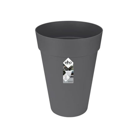 ELHO Pot de fleurs Loft Urban rond Haut - Ř 42 x H 56 cm - Extérieur - 100% recyclé - Noir