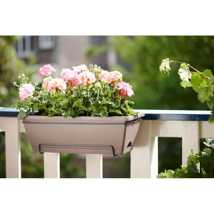 ELHO Balconniere BARCELONA ALLIN1 - 9L - 49,5x27,5x18,5cm - Balcon: extérieur - Marron - 100% recyclé