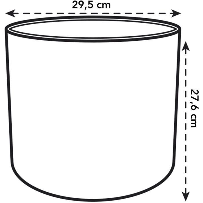 ELHO Pot de fleurs rond B.FOR Soft - Plastique - Ø29,5 x H 27,6 cm - Leaf Green