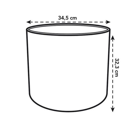ELHO Pot de fleurs rond B.for Soft 35 - Ř 35 x H 32 cm - Intérieur - 100% recyclé - Blanc