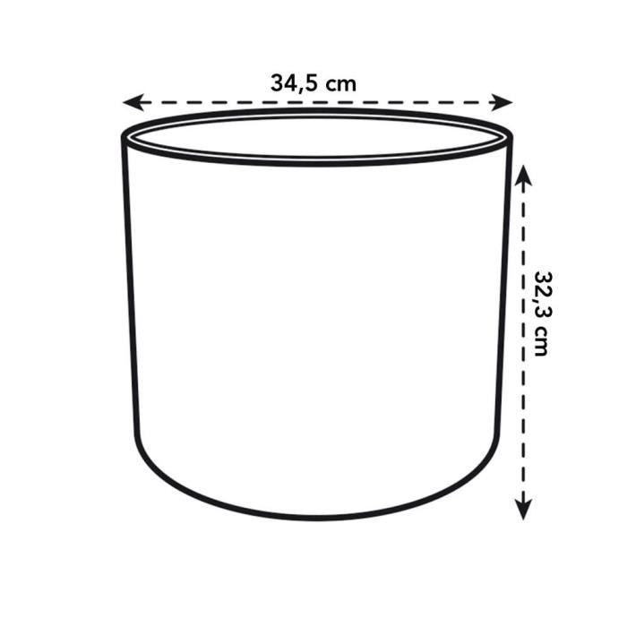 ELHO Pot de fleurs rond B.for Soft - Noir - Ø 35 x H 32 cm - Intérieur - 100% recyclé
