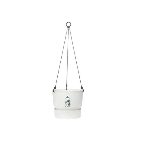 ELHO Pot de fleurs a suspendre Greenville - Ř 23,9 x H 20,3 cm - Extérieur - Blanc