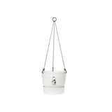 ELHO Pot de fleurs a suspendre Greenville 24 - ExtÈrieur - ÿ 23,9 x H 20,3 cm - Blanc