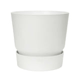 ELHO Pot de fleurs rond Greenville 30 - Extérieur - Ř 29,5 x H 27,8 cm - Blanc