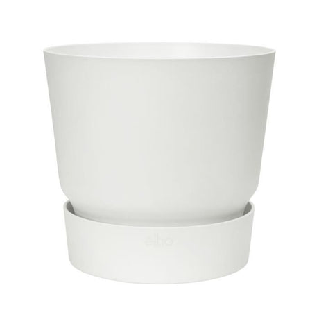 ELHO Pot de fleurs rond Greenville 30 - Extérieur - Ř 29,5 x H 27,8 cm - Blanc