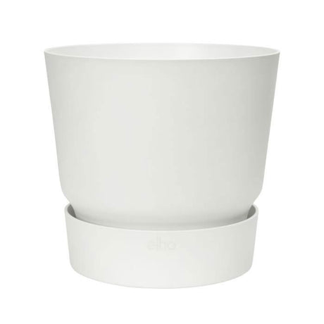 ELHO Pot de fleurs rond Greenville 40 - Extérieur - Ř 39 x H 36,8 cm - Blanc