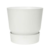 ELHO Pot de fleurs rond Greenville 40 - Extérieur - Ø 39 x H 36,8 cm - Blanc