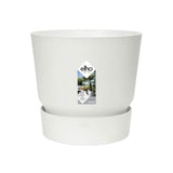 ELHO Pot de fleurs rond Greenville 40 - Extérieur - Ø 39 x H 36,8 cm - Blanc