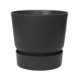 ELHO Pot de fleurs rond Greenville 25 - ExtÈrieur - ÿ 24,48 x H 23,31 cm - Vivre noir